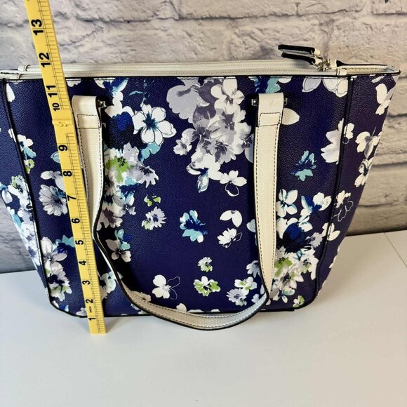 Liz Clairborne PVC Blue Floral Purse EUC - Picture 4 of 11